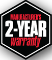 Manufacturer's 2 year warranty