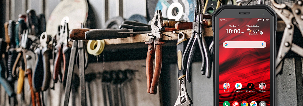 Phone in a workshop